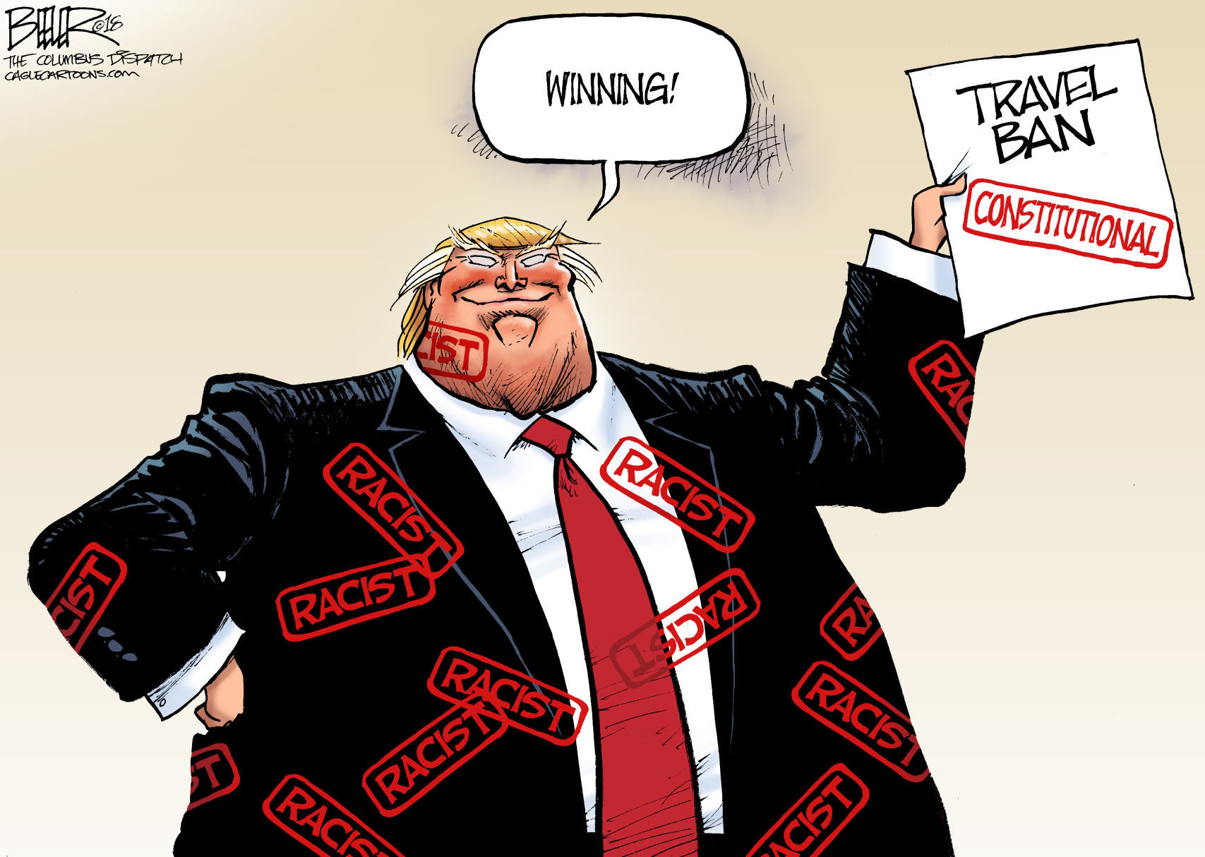 Travel Ban by Nate Beeler, The Columbus Dispatch